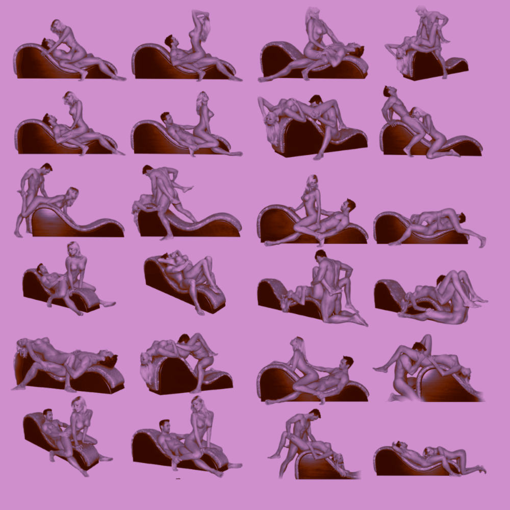 diferentes posiciones sexuales que se pueden adoptar en un sillón o diván trantra